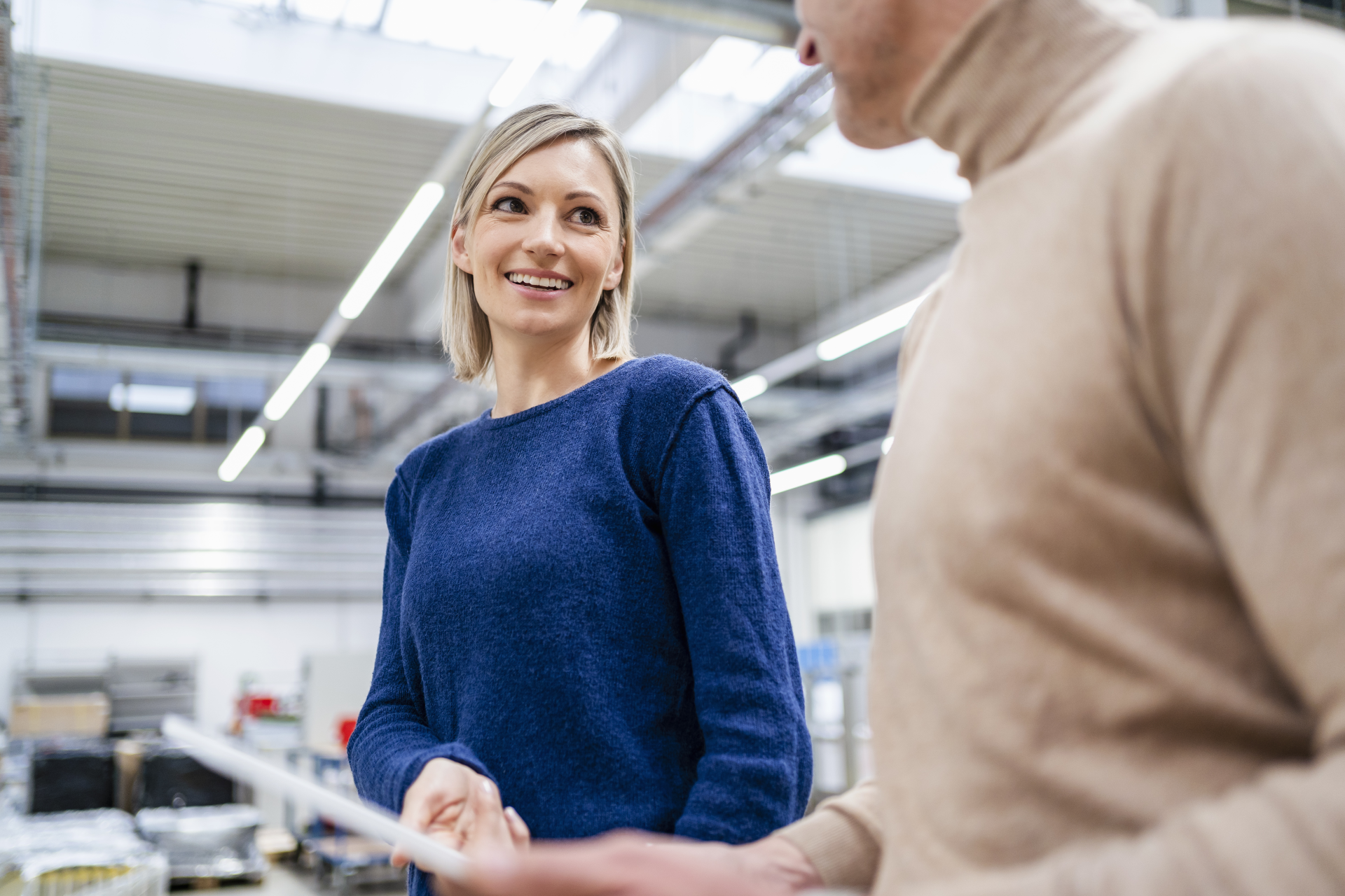 Gesprächssituation in der Produktion