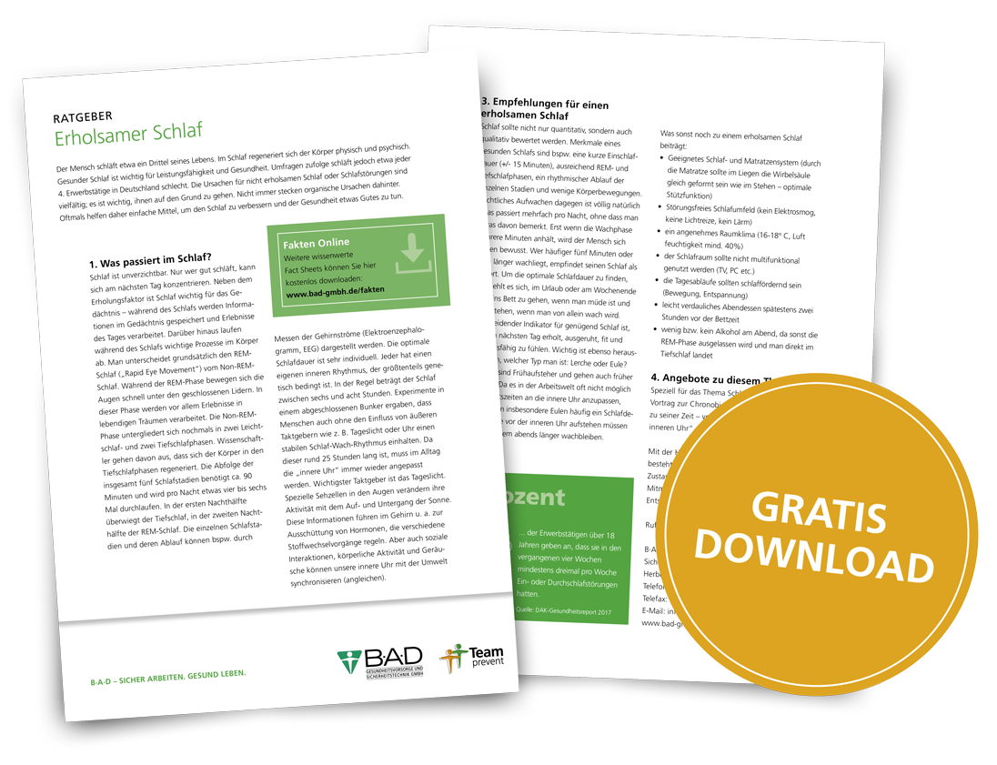 Factsheet | Erholsamer Schlaf